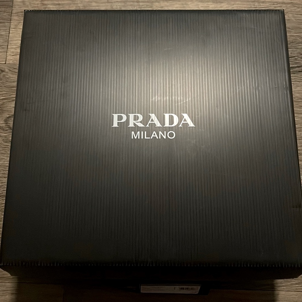 Prada Nylon lace up high top sneakers.